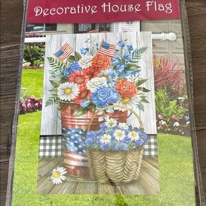 Erin‘s Garden Red,White & Beautiful house flag,all weather,mildew,fade resistant